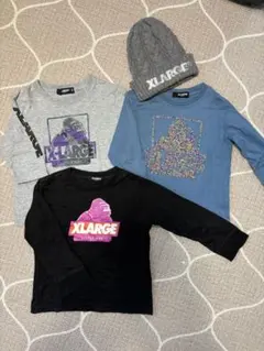 XLARGE 長袖カットソー3点セットとニット帽