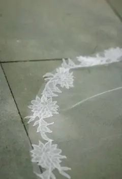 ホワイト レース ウェディングベール