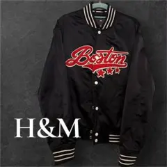 H&M ボストン刺繍 ブラック スカジャン Mのサムネイル