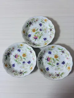 yodel valley ヨーデルバレー 平皿 花柄食器 レトロ 3枚セット