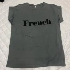 【値下げ】coca French プリント グレー Tシャツ