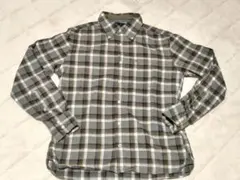 トミーヒルフィガーボタンダウン長袖シャツTOMMYネルシャツグレーチェック柄S