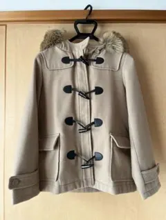 ベージュ フード付き ダッフルコート