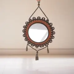 玉簾 壁掛けミラー / 昭和レトロ