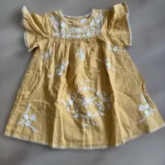 next イエロー刺繍ワンピース 12-18ヶ月