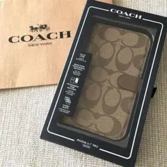 新品　COACH コーチ レザー iPhone 14Pro ケース　手帳