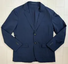 ユニクロ 感動ジャケット コットンライク メンズ Lサイズ ネイビー