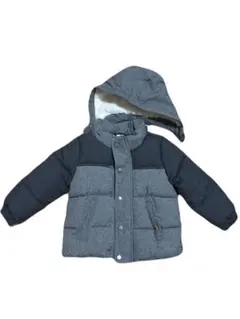 H&M キッズ フード付きダウンコート グレー 92cm