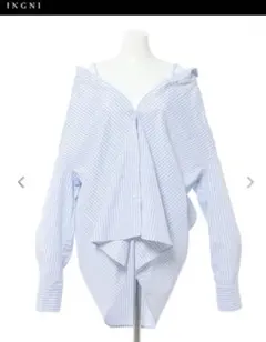 イング　ストライプシャツ　2way