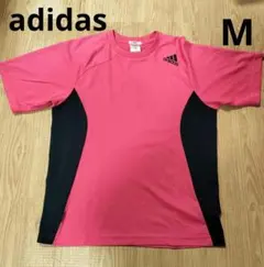 adidas CLIMALITE スポーツTシャツ ピンク/ネイビー メンズМ