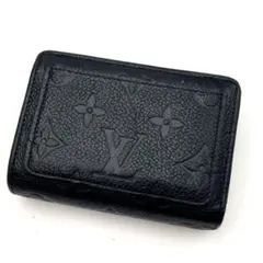 ルイヴィトン　ポルトフォイユ　クレア　アンプラント　黒　二つ折り財布
