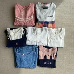 ベビー服 トップス 80〜90 7点セット 春服 保育園着 まとめ売り 女の子