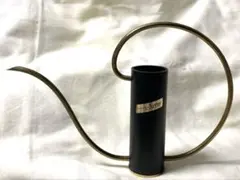 金属花器黒と金、水差し、アンティーク