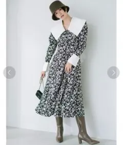 スナイデル・ビッグカラーコルセットワンピース