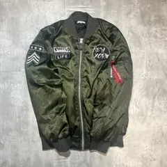 Nylaus MA-1 フライトジャケット ワッペン シガーポケット リボン L