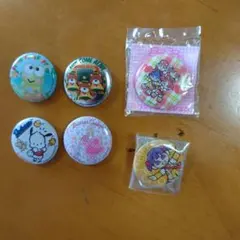 サンリオ キャラChu! 　ミニモニ缶バッジ 6種セット　レトロのサムネイル