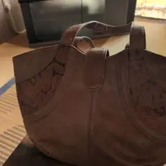 ブラウンレザートートバッグ