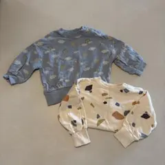 【美品:set】バースデイ　80 オーガニックコットン　トレーナー