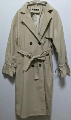 韓国　スプリング　トレンチ　コート　ベージュ