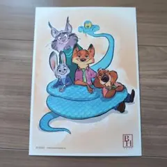 【送料込★映画「ズートピア2」 キャラクター アートプリント A5】