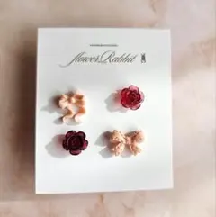 ハンドメイド　レジン　小粒　綺麗　バレンタイン　ピアス　まとめ売り　セット