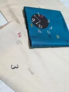 ふりふ 数字刺繍の訪問着と袋帯