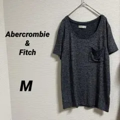 【アバクロンビー＆フィッチ】トップス 半袖Tシャツ グレー M 春夏 シンプル