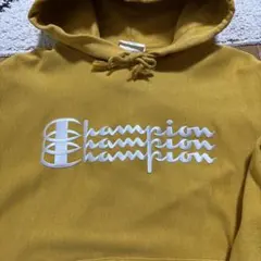 Champion REVERSE WEAVE スウェットパーカー M マスタード