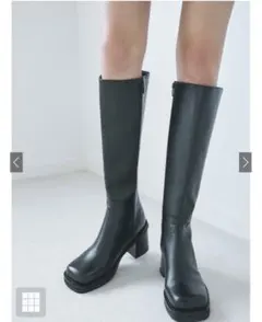 新品未使用　GRL ロングブーツ　黒　23センチ