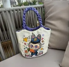 ラブブ　トートバッグ紫色