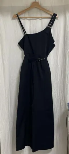 ANDGEEBEE ネイビー ワンショルダー オールインワン