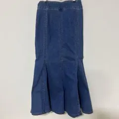 デニムマーメイド スカート ゴム入りウエスト　GU
