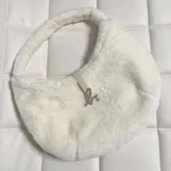 【agnes b.】ファーバッグ ブランドロゴ ストーワンショルダー