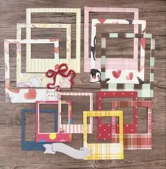 【数量限定価格】アルバムクラフト・コラージュ素材☆3種フレームセット