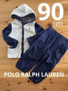 ポロ ロゴ フード付きリバーシブルトレーナー・裏起毛スウェットパンツセット