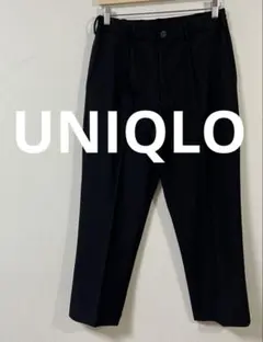 ユニクロ　UNIQLO タックワイドパンツ　メンズ　Sサイズ　ネイビー　美品