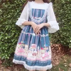レディース ロリータ ガーリー かわいい ジャンスカ ワンピース 甘ロリ