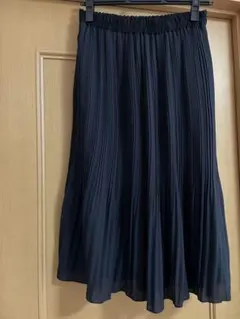 grove総ゴムプリーツスカート美品ブラック黒