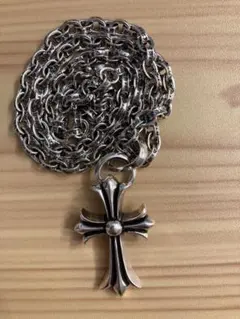クロスネックレス ペーパーチェーン シルバー925刻印 レデイース メンズ