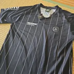 Earls Court 黒 ストライプ サッカーシャツ L