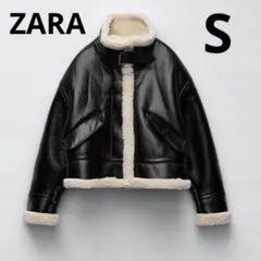 ZARA ボア&フェイクレザージャケット