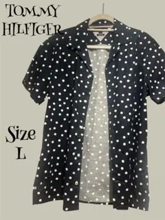 Tommy Hilfiger 水玉模様 半袖シャツ Lサイズ