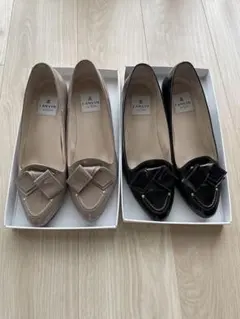 美品⭐︎ランバン オン ブルー フラットシューズ グレージュ ［A168