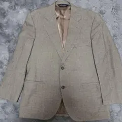 千鳥格子 テーラードジャケット ブラウン系 メンズ L相当