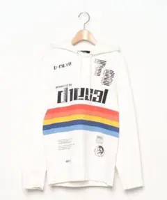 ☆DIESEL ディーゼル プリント ロゴ プルオーバー パーカー/メンズ/XS