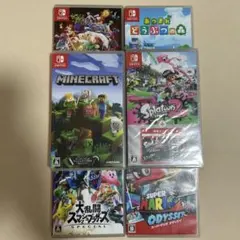ソフト6本セット スマブラ・マリオ・スプラ・マイクラ・あつ森など人気作まとめ売り