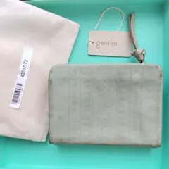 ゲンテン　ムラレ　二つ折り財布　ミントグリーン