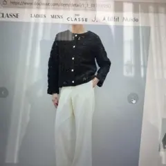 DoClasse 黒のレース編みカーディガン　未使用