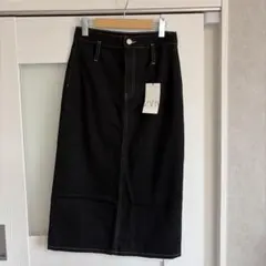 ZARA タグ付き　デニムスカート　ブラック