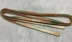 幾何学模様 帯締め ピンク グリーン